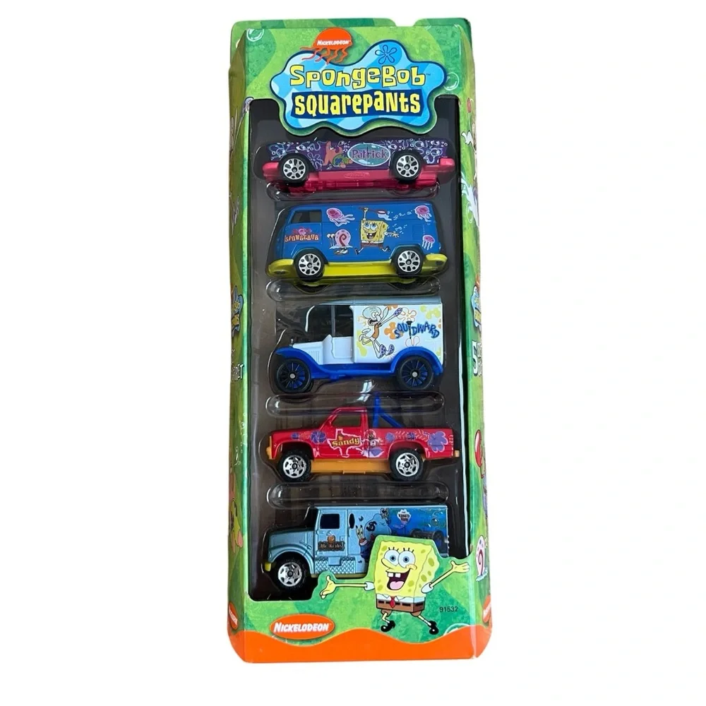 Mattel Matchbox Vintage 2002 Nickelodeon SpongeBob Squarepants Cars 5-pack NIB